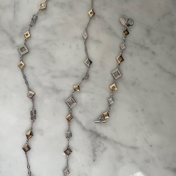 White House Black Market Jewelry - White House Mark market Long Silver and Gold necklace and bracelet as a set $25